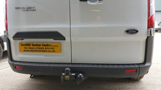 Fixed Flange Towbar with 7 pin electrics fitted to new FORD TRANSIT VAN