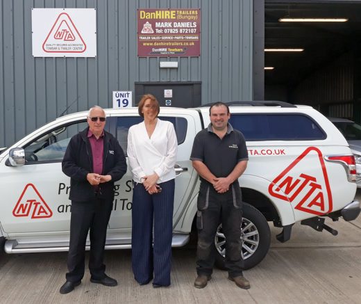 STOP and LISTEN Trailer Road Safety PARK RADIO 107.5 Presenter PAUL STEPHENS talks to SARAH SMITHURST MBE  NTTA.  With DANHIRE TRAILER SALES and TOWBARS LIMITED