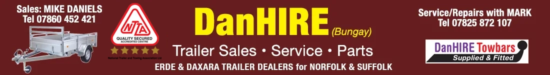 DanHIRE Trailers (Bungay Suffolk) | Trailer Sales, Servicing, Tow Bars Fitted, ERDÉ, DAXARA