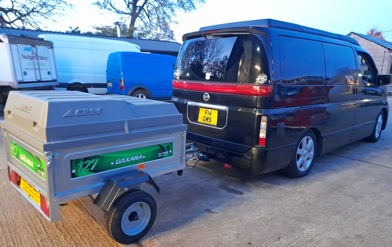 TOWBAR and TRAILER from DanHIRE Trailers